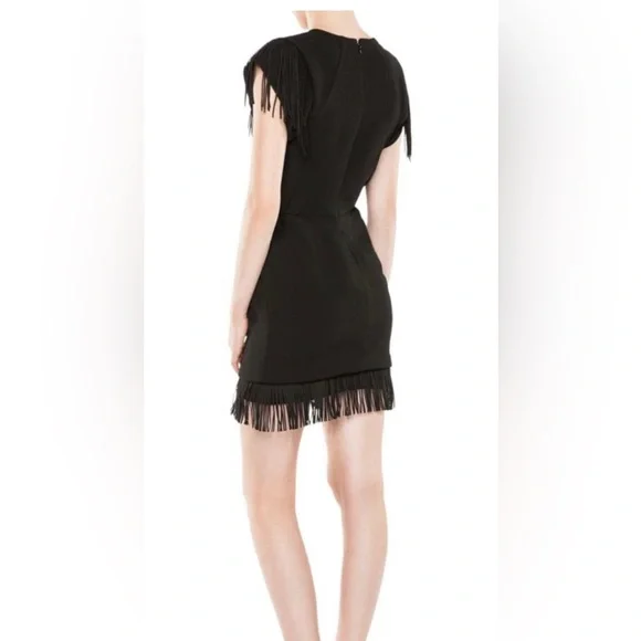 Maje black RENATA fringe dress - Picture 7 of 7